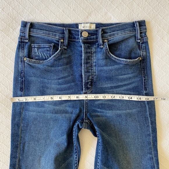 McGuire Valletta Straight Jeans Step Hem Button Fly Anthropologie Medium Wash 29 - Picture 12 of 15